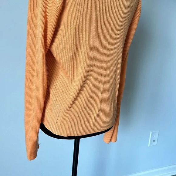 k.b collections long sleeve button down Orange Cardigan - Picture 7 of 8